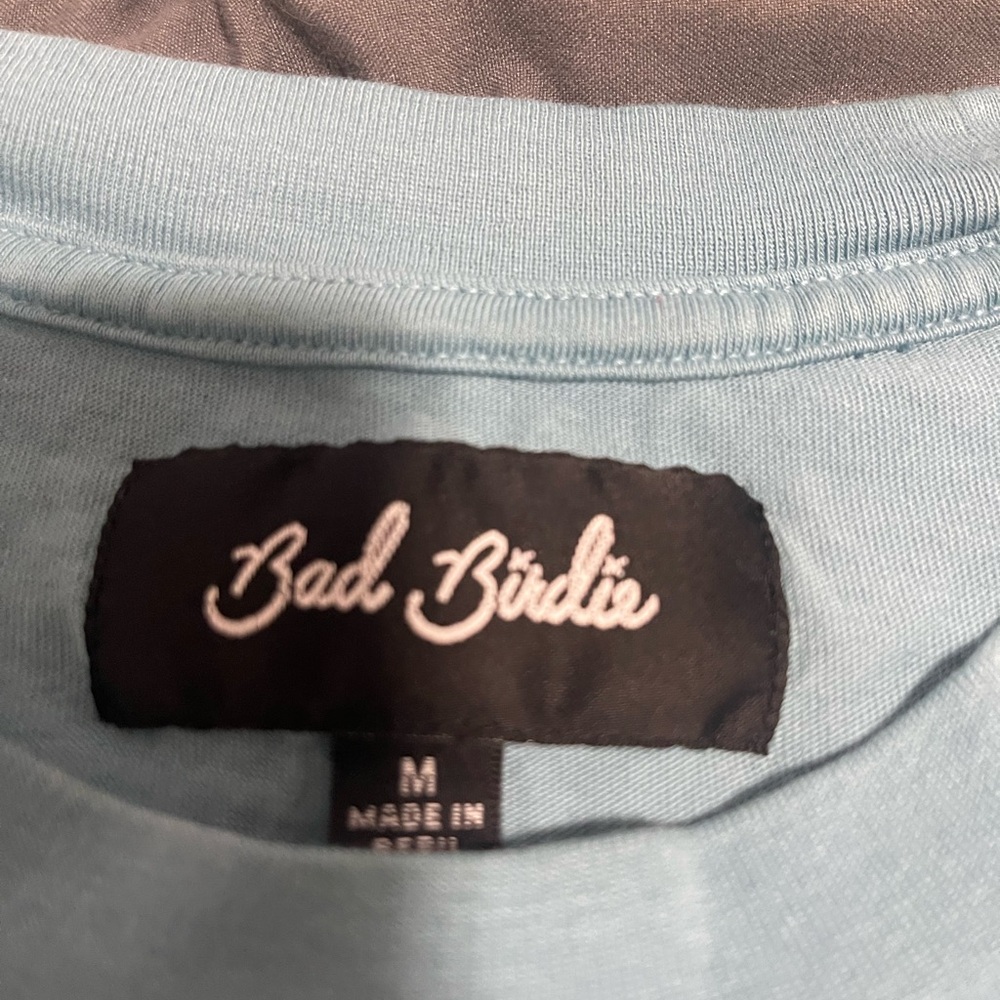 Bad birdie Men's Blue T-Shirt medium EUC - Picture 5 of 7
